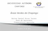 UNIVERSIDAD AUTÓNOMA CHAPINGO Doctor Daniel Rivas Torres Área de Agronomía Preparatoria Agrícola Octubre 19 de 2012 Áreas Verdes de Chapingo No enseñar.