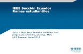 IEEE sección Ecuador: ramas estudiantiles