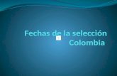 Fechas de la selección colombia