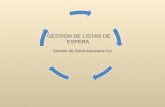 GESTION DE LISTAS DE ESPERA Servicio de Salud Araucania Sur.