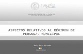CONTRALORÍA GENERAL DE LA REPÚBLICA División de Municipalidades ASPECTOS RELATIVOS AL RÉGIMEN DE PERSONAL MUNICIPAL Nancy Barra Gallardo.