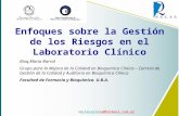 Enfoques sobre la Gestión de los Riesgos en el Laboratorio Clínico Bioq.Maria Barral Grupo para la Mejora de la Calidad en Bioquimica Clínica – Carrera.