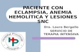 Dra. Laura Bergallo SERVICIO DE TERAPIA INTENSIVA PACIENTE CON ECLAMPSIA, ANEMIA HEMOLÍTICA Y LESIONES SNC.
