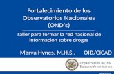 Marya Hynes, M.H.S., OID/CICAD Febrero 2012 Fortalecimiento de los Observatorios Nacionales (ONDs) __________________________________________________________.