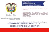 Modernización Secretarías de Educación MEN Ministerio de Educación Nacional República de Colombia Proyecto de Modernización de Secretarías de Educación.