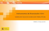 Instrumentos de financiación I+D+I Subdirección General de Colaboración Público-Privada MINECO, 17 Mayo de 2012.