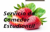 Servicio de Comedor Estudiantil. Generalidades Horario 11:00 am a 12:00 md primaria, con horario establecido. 12:00 md a 1:00 pm secundaria Servicio tipo.