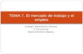 Colegio Salesianos Atocha 1º Economía Marta Montero Baeza TEMA 7. El mercado de trabajo y el empleo.