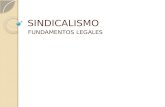 SINDICALISMO FUNDAMENTOS LEGALES. LEY FEDERAL DEL TRABAJO ÚLTIMA REFORMA PUBLICADA EN EL DOF: 30 DE NOVIEMBRE DE 2012.