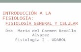 INTRODUCCIÓN A LA FISIOLOGÍA: FISIOLOGÍA GENERAL Y CELULAR Dra. Maria del Carmen Revollo Alvarez Fisiologia I - UDABOL.