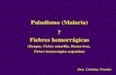 Paludismo (Malaria) y Fiebres hemorrágicas (Dengue, Fiebre amarilla, Hantavirus, Fiebre hemorrágica argentina) Dra. Cristina Freuler.