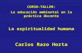 CURSO-TALLER: La educación ambiental en la práctica docente La espiritualidad humana Carlos Razo Horta CURSO-TALLER: La educación ambiental en la práctica.