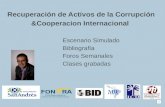 Recuperación de Activos de la Corrupción &Cooperacion Internacional Escenario Simulado Bibliografía Foros Semanales Clases grabadas.