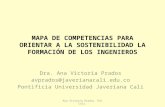 MAPA DE COMPETENCIAS PARA ORIENTAR A LA SOSTENIBILIDAD LA FORMACIÓN DE LOS INGENIEROS Dra. Ana Victoria Prados avprados@javerianacali.edu.co Pontificia.