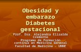 Obesidad y embarazo Diabetes gestacional Prof. Dra. Alejandra Elizalde Cremonte Programa de Formación contínua en Medicina General Facultad de Medicina.