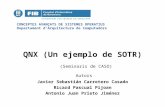 CONCEPTES AVANÇATS DE SISTEMES OPERATIUS Departament dArquitectura de Computadors (Seminaris de CASO) Autors QNX (Un ejemplo de SOTR) Javier Sebastián.