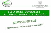 ELECCIONES COMUNALES: EL ANTES, DURANTE Y DESPUÉS.