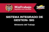 SISTEMA INTEGRADO DE GESTION- SIG Ministerio del Trabajo.