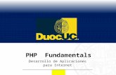 PHP Fundamentals Desarrollo de Aplicaciones para Internet.
