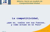 Cámara de Diputados Carlos Maroto Oct./2004 La competitividad, ¿que es, cuales son sus Fuerzas, y como actuan en el Pais? México, hacia un modelo de Competitividad.