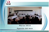 Marzo 2014 Agenda del mes Contacto: lmartinez@icai.org.mx.