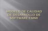 Modelo De Calidad De Desarrollo De Software Cmmi