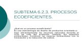 SUBTEMA 6.2.3. PROCESOS ECOEFICIENTES. ¿Qué es un proceso ecoeficiente? Es una metodología de diseño de productos orientada a: Usar eficientemente los.