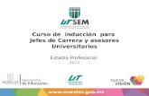 Curso de inducción para Jefes de Carrera y asesores Universitarios Estadía Profesional 2014.