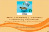 UNIDAD II: Poblaciones y Comunidades, características y funcionamiento Dinámica de Poblaciones y Comunidades 1°parte C.D.E.E. Sandra Vázquez Coria.