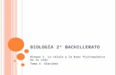B IOLOGÍA 2 º BACHILLERATO Bloque I. La célula y la base fisicoquímica de la vida Tema 4. Glúcidos.