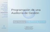 Programación de una Auditoría de Gestión Cr. Marcelo A. Cainzos Subgerente Social Gerencia de Supervisión Institucional y Social Jornadas Experiencias.