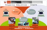 Proyectos Educativos - DIGETE ESTUDIANTEDOCENTE APROVECHAMIENTO PEDAGÓGICO Y TECNOLÓGICO Una Laptop por Niño Televisión Educativa INSTITUCION EDUCATIVA.