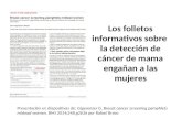 Los folletos informativos sobre  la detección de cáncer
