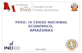 3 Enero 2010 PERÚ: IV CENSO NACIONAL ECONÓMICO, AMAZONAS.