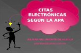 Citas ElectróNicas Segun  la APA