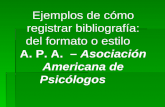 Fichas bibliográficas: APA