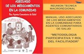 MANUAL USO ADECUADO DE LOS MEDICAMENTOS EN LA COMUNIDAD PARA AGENTES COMUNITARIOS DE SALUD METODOLOGIA PARTICIPATIVA Y ROL DEL FACILITADOR REUNION TECNICA.