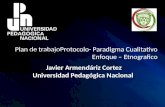 Protocolo de tesis  paradigma cualitativo Universidad Pedagogica Nacional, Javier Armendariz Cortez