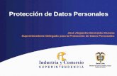 Protección de Datos Personales José Alejandro Bermúdez Durana Superintendente Delegado para la Protección de Datos Personales.