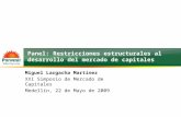 Panel: Restricciones estructurales al desarrollo del mercado de capitales Miguel Largacha Martínez XXI Simposio de Mercado de Capitales Medellín, 22 de.