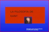 Materiales para la clase de Historia de la Filosofía. Caty Rojas LA FILOSOFÍA DE ENMANUEL KANT LA FILOSOFÍA DE KANT.