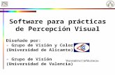 Software para prácticas de Percepción Visual Diseñado por: - Grupo de Visión y Color (Universidad de Alicante) - Grupo de Visión (Universidad de Valencia)