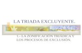 LA TRIADA EXCLUYENTE. 1.- LA ZONIFICACIÓN TRIÁDICA Y LOS PROCESOS DE EXCLUSIÓN.