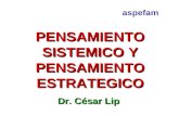 PENSAMIENTO SISTEMICO Y PENSAMIENTO ESTRATEGICO Dr. César Lip aspefam.