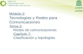 Módulo 2: Tecnologías y Redes para Comunicaciones Tema 2: Redes de comunicaciones Capítulo 7: Clasificación y topologías.