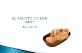 EL ASUNTO DE LOS PANES Mc 6,30-53. EN CÁMARA LENTA… Elevando los ojos al cielo, pronunció la bendición Tomó los panes y los peces Partió los panes y los.