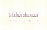 Planificación de la Comunicación Organizacional UPSA.
