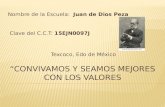 Nombre de la Escuela: Juan de Dios Peza Clave del C.C.T: 15EJN0097J Texcoco, Edo de México.