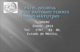 LIBRERO Enero 2014 Tel 5787 83 06. Estado de México.