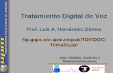 Tratamiento Digital de Voz Prof. Luis A. Hernández Gómez ftp.gaps.ssr.upm.es/pub/TDV/DOC/ Tema2a.ppt Dpto. Señales, Sistemas y Radiocomunicaciones.